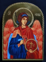Św. Archanioł Michał ( deska półokrągła)